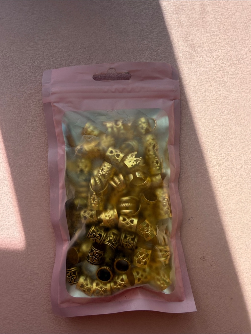 Gold Hair jewelry Beads Pack - Decorative Accessories